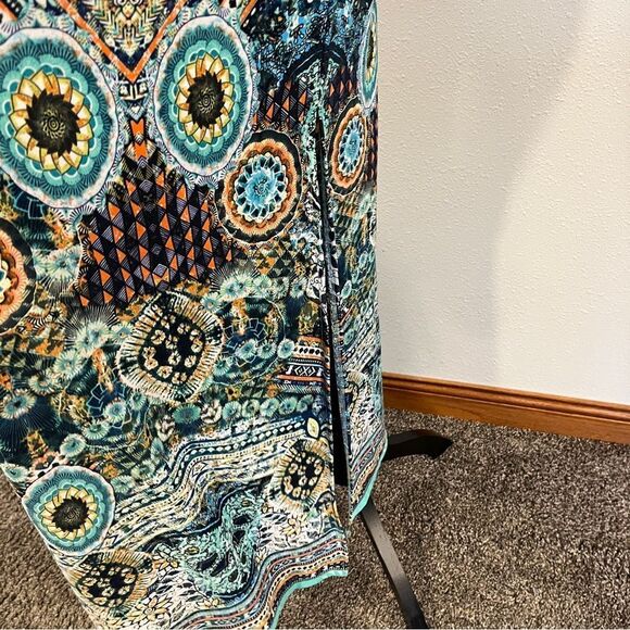 Bisou Bisou Halter Neck Maxi Sleeveless Dress - Multicolor - Picture 4 of 13